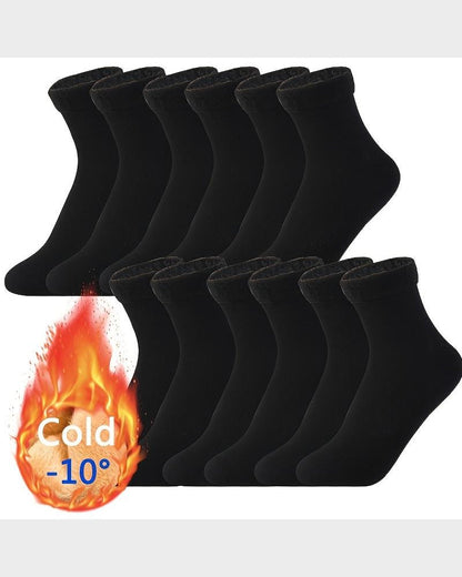 Gefütterte Wintersocken aus dickem Fleece – 6 Paar im Set