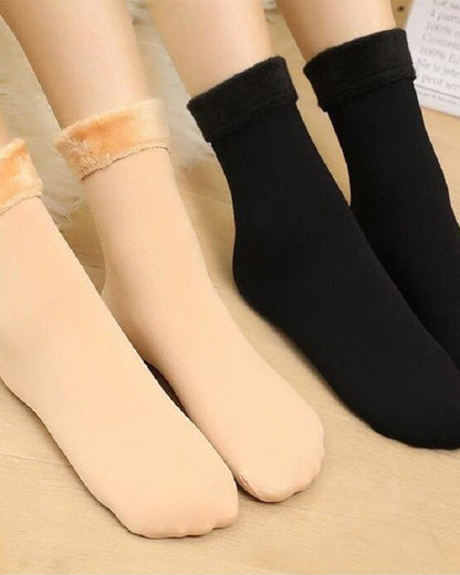 Gefütterte Wintersocken aus dickem Fleece – 6 Paar im Set