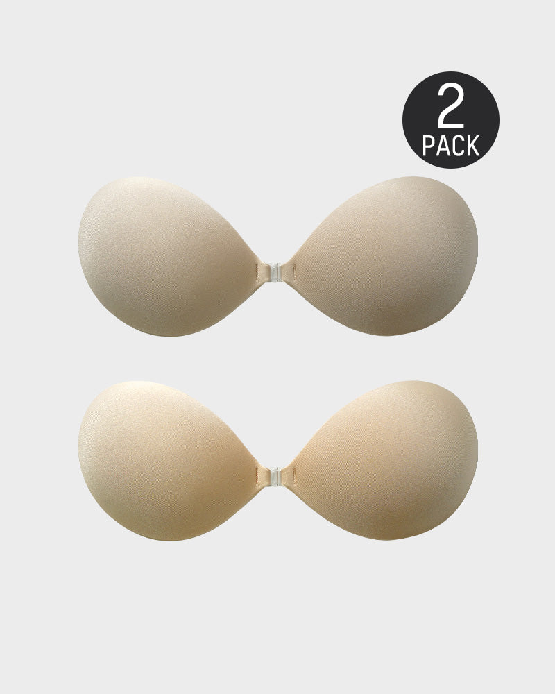Unsichtbarer Klebe-Push-up-BH mit Vorderverschluss — 2er-Pack