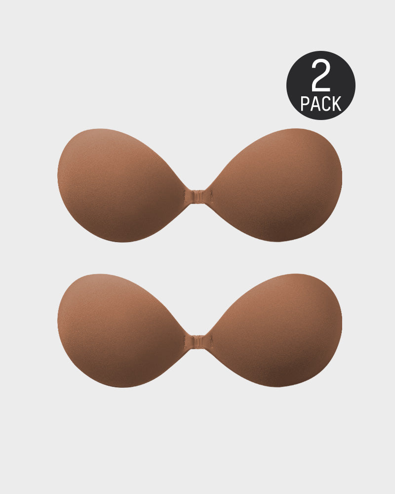 Unsichtbarer Klebe-Push-up-BH mit Vorderverschluss — 2er-Pack