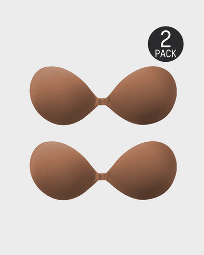 Unsichtbarer Klebe-Push-up-BH mit Vorderverschluss — 2er-Pack