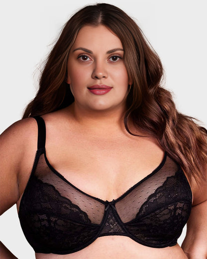 Full-Coverage Lace Minimizer Bra — Petal