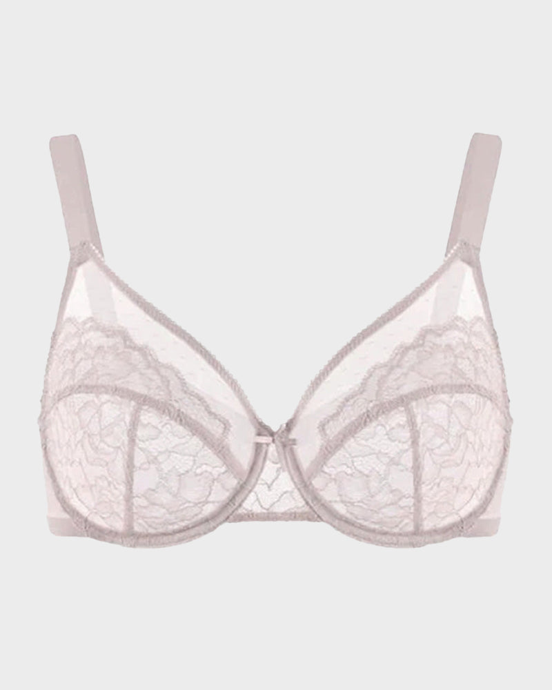 Full-Coverage Lace Minimizer Bra — Petal
