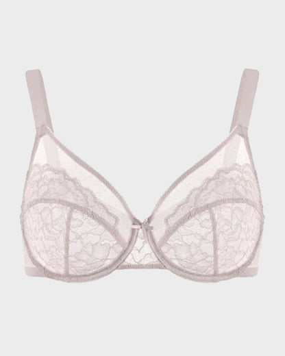Full-Coverage Lace Minimizer Bra — Petal