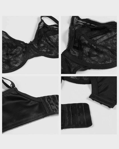 Full-Coverage Lace Minimizer Bra — Petal