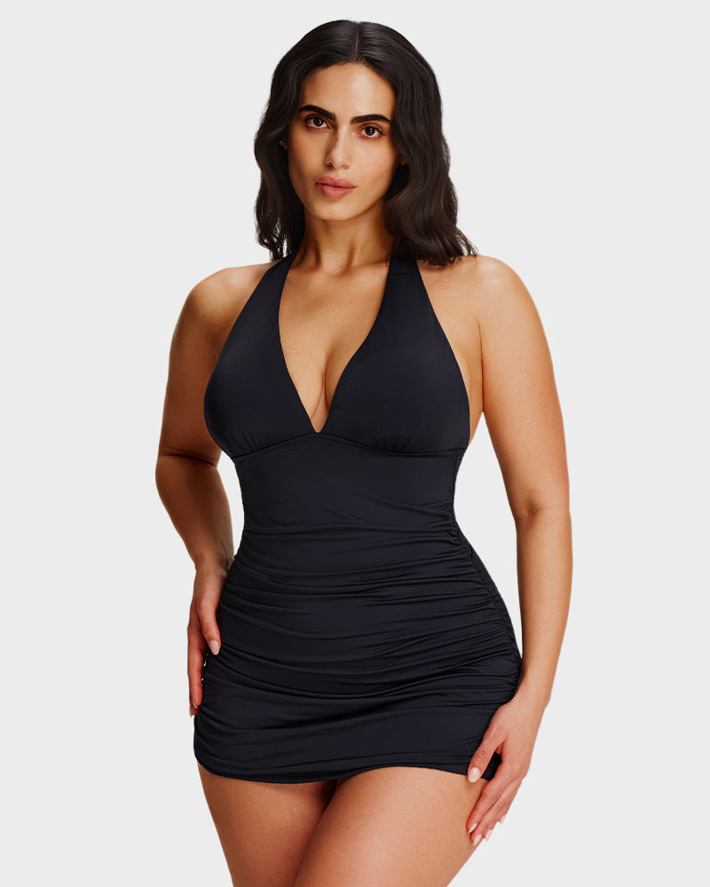 SculptSkin™ BackStage — Badekleid mit V-Ausschnitt und Rückenausschnitt