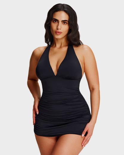 SculptSkin™ BackStage — Badekleid mit V-Ausschnitt und Rückenausschnitt