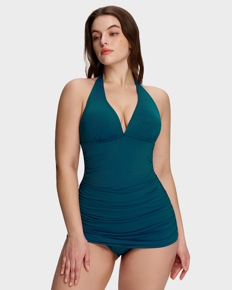 SculptSkin™ BackStage — Badekleid mit V-Ausschnitt und Rückenausschnitt