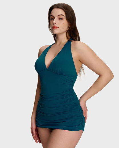 SculptSkin™ BackStage — Badekleid mit V-Ausschnitt und Rückenausschnitt