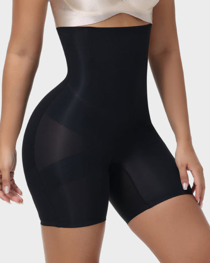Short mit hoher Taille und gekreuzter Kompression
