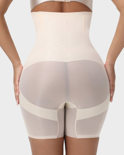 Short mit hoher Taille und gekreuzter Kompression