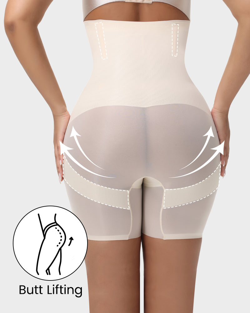 Short mit hoher Taille und gekreuzter Kompression