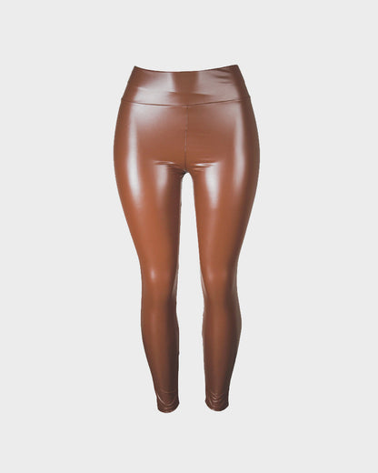 High-Waisted Faux Leather Leggings