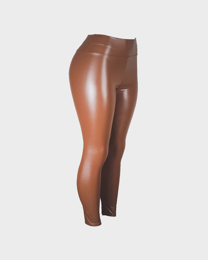 High-Waisted Faux Leather Leggings