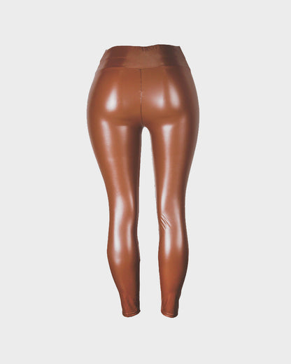 High-Waisted Faux Leather Leggings
