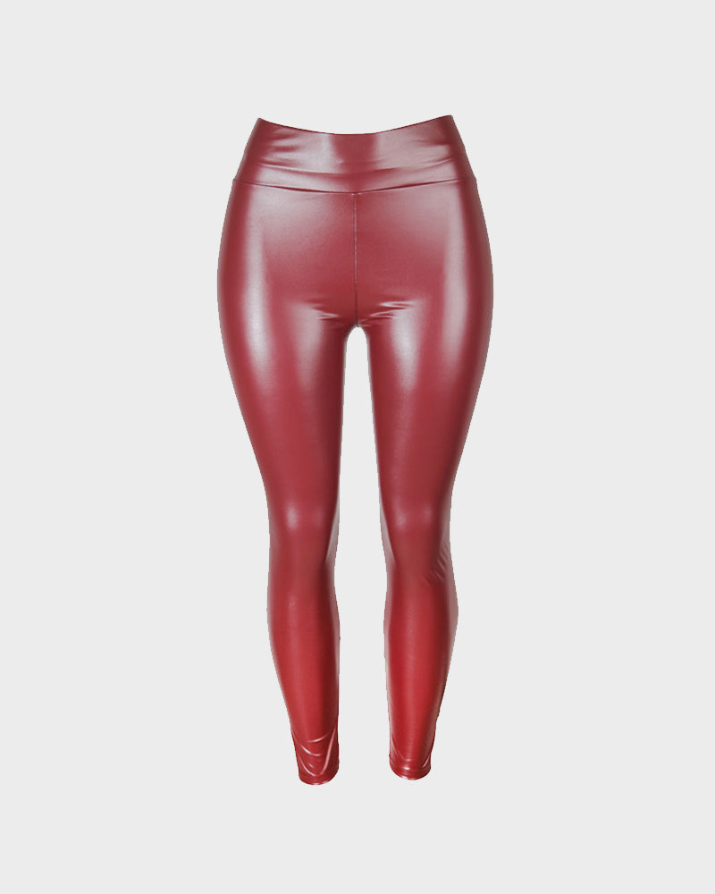 High-Waisted Faux Leather Leggings
