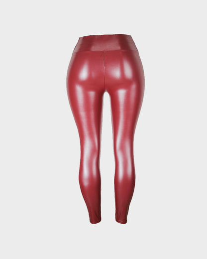 High-Waisted Faux Leather Leggings