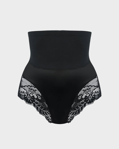 High-Waisted Seamless Lace Shaping Panty — Pack of 3