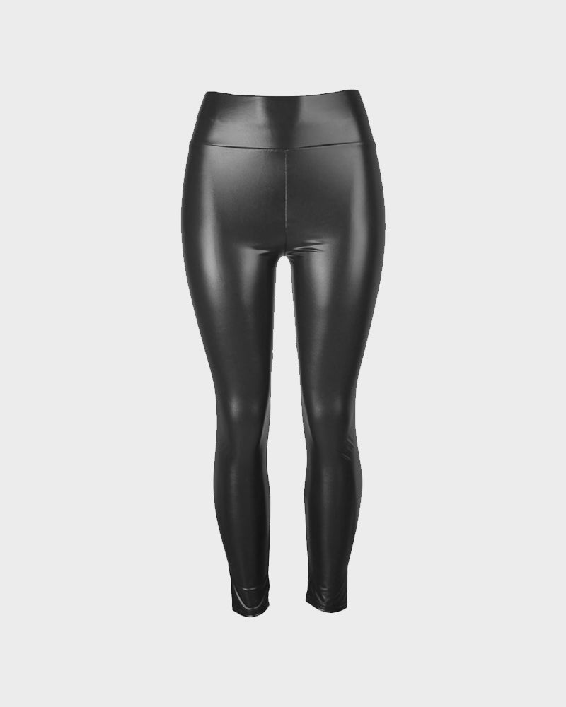 High-Waisted Faux Leather Leggings