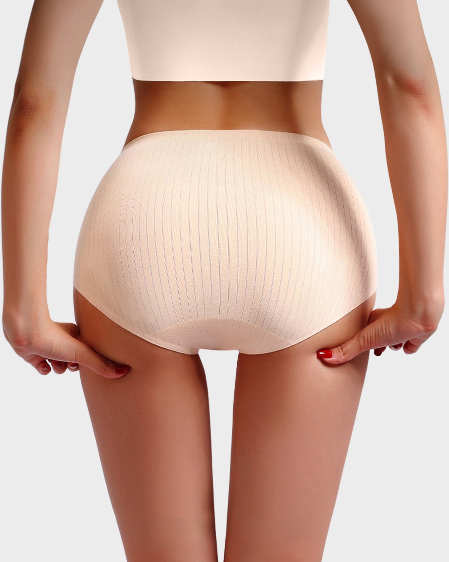 High-Waisted Seamless Cotton Lifting Briefs (4-Pack)