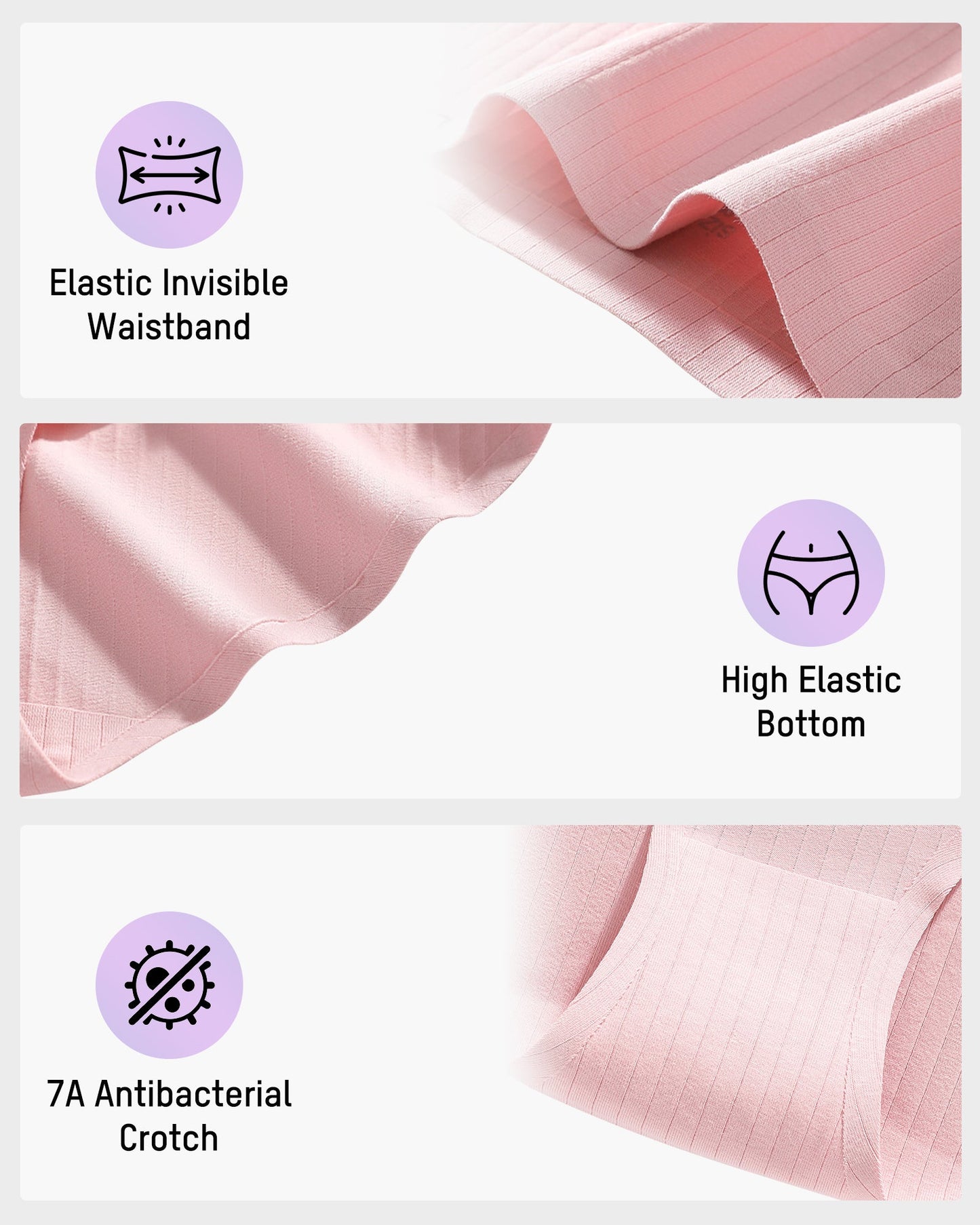 High-Waisted Seamless Cotton Lifting Briefs (4-Pack)