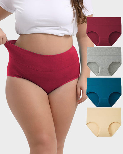 Culottes Couvrantes en Coton Taille Haute (Lot de 4)