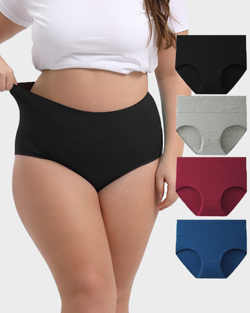 Culottes Couvrantes en Coton Taille Haute (Lot de 4)
