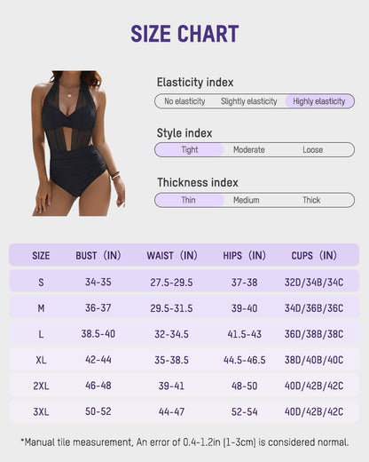 High-Waisted Tummy-Control Mesh-Panel Bikini Set