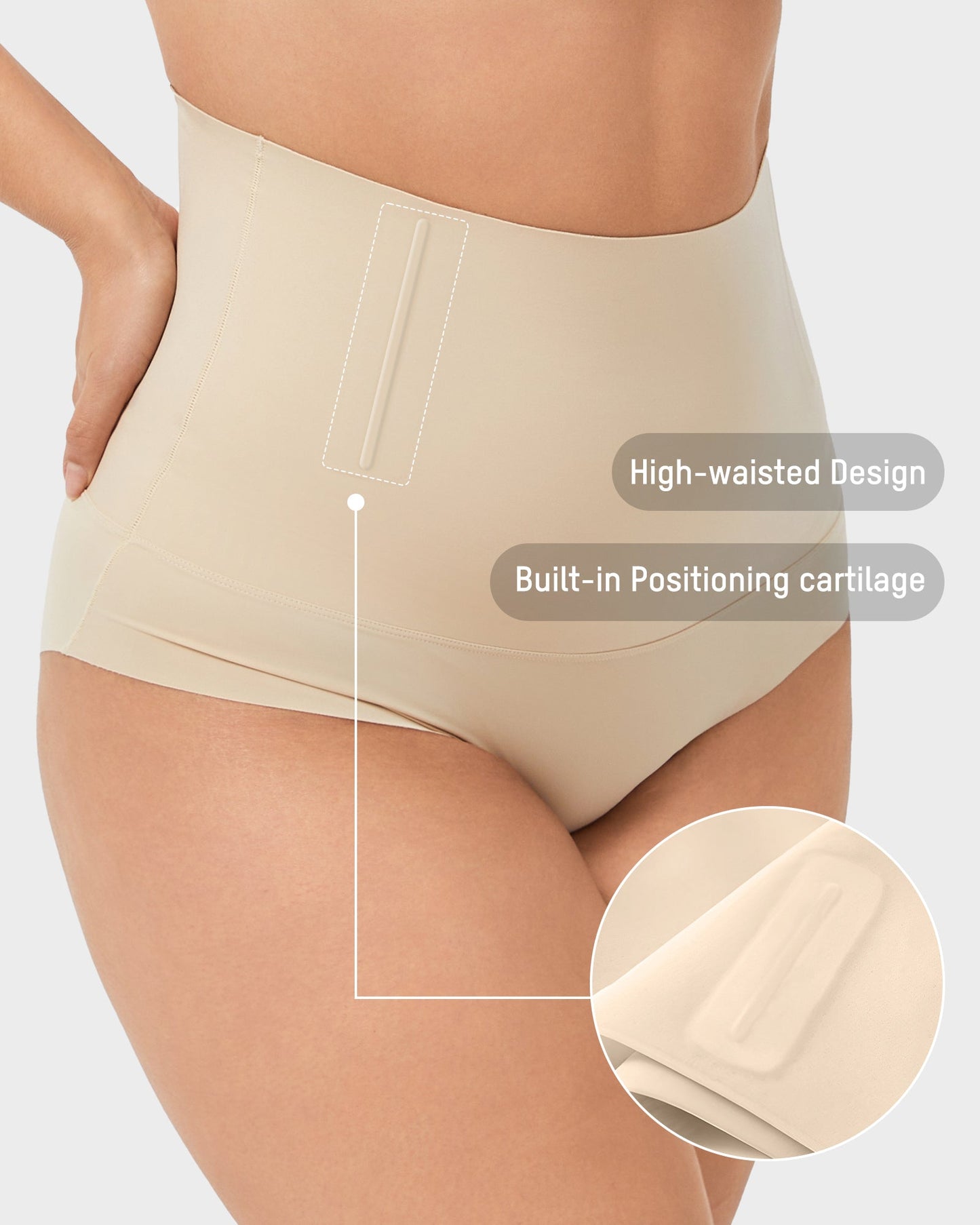 Nahtlose formgebende hochtaillierte Slips — 5er-Pack
