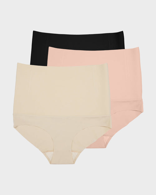 Nahtlose formgebende hochtaillierte Slips — 5er-Pack
