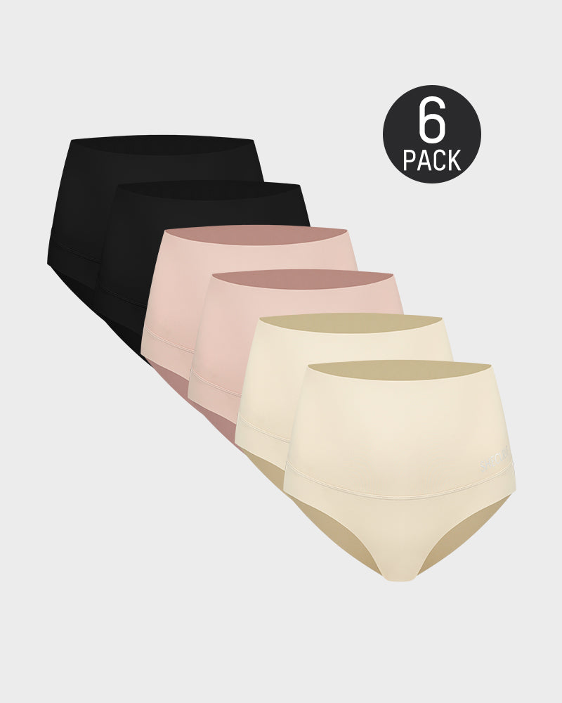 3er-Pack Formhöschen mit hoher Taille und flachem Bauch