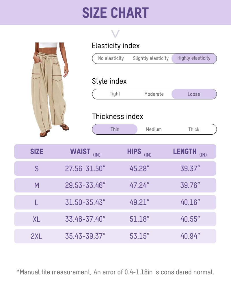 Hip-Hop-Hose im Patchwork-Stil mit weitem Bein und Taschen