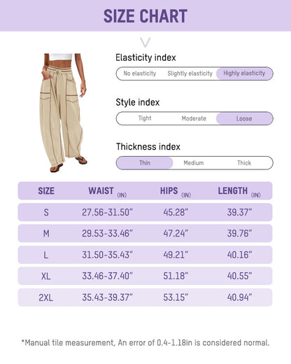 Hip-Hop-Hose im Patchwork-Stil mit weitem Bein und Taschen