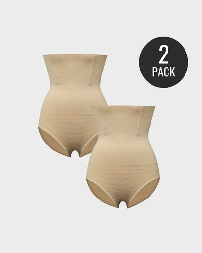 High-Waisted Shaping Panties — 2-Pack