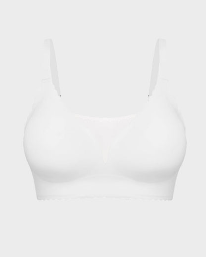 Bralette Push-Up Sans Armatures en Dentelle Festonnée
