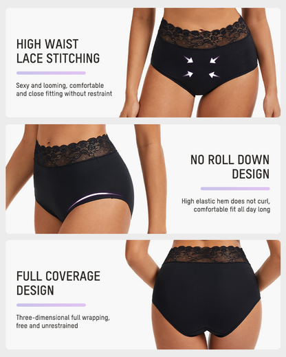 Lace-Trim Cotton Hipster Panties (5-Pack)
