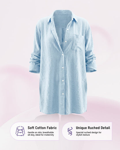 Chemise de Plage Légère en Gaze de Coton
