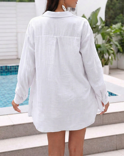 Chemise de Plage Légère en Gaze de Coton