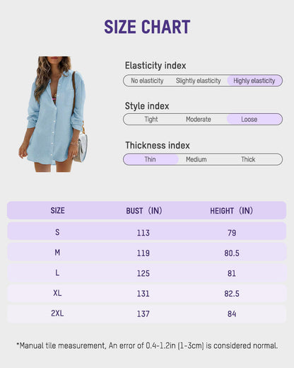 Chemise de Plage Légère en Gaze de Coton