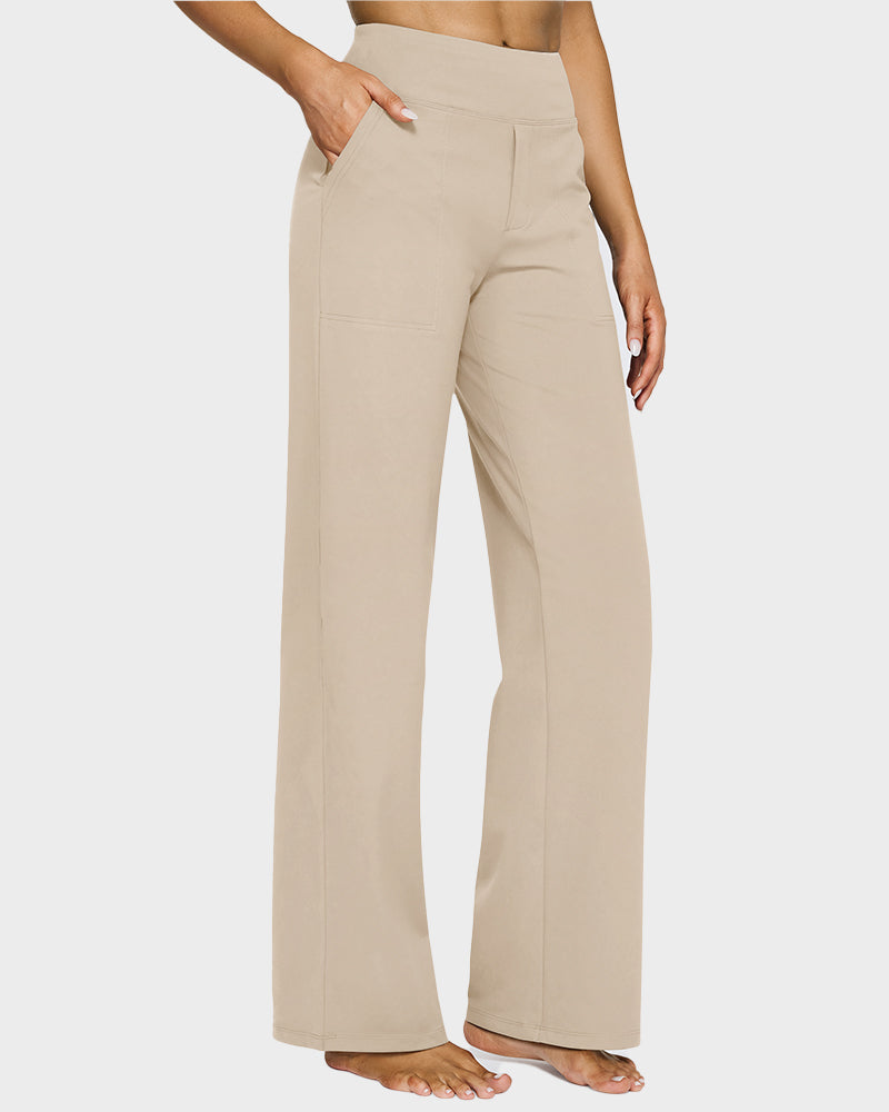 Loose High-Waisted Business Wide-Leg Yoga Pants