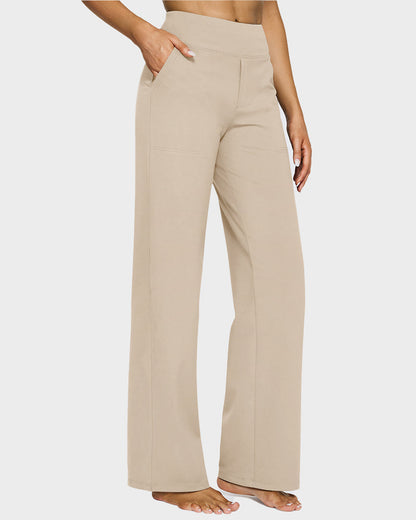 Loose High-Waisted Business Wide-Leg Yoga Pants