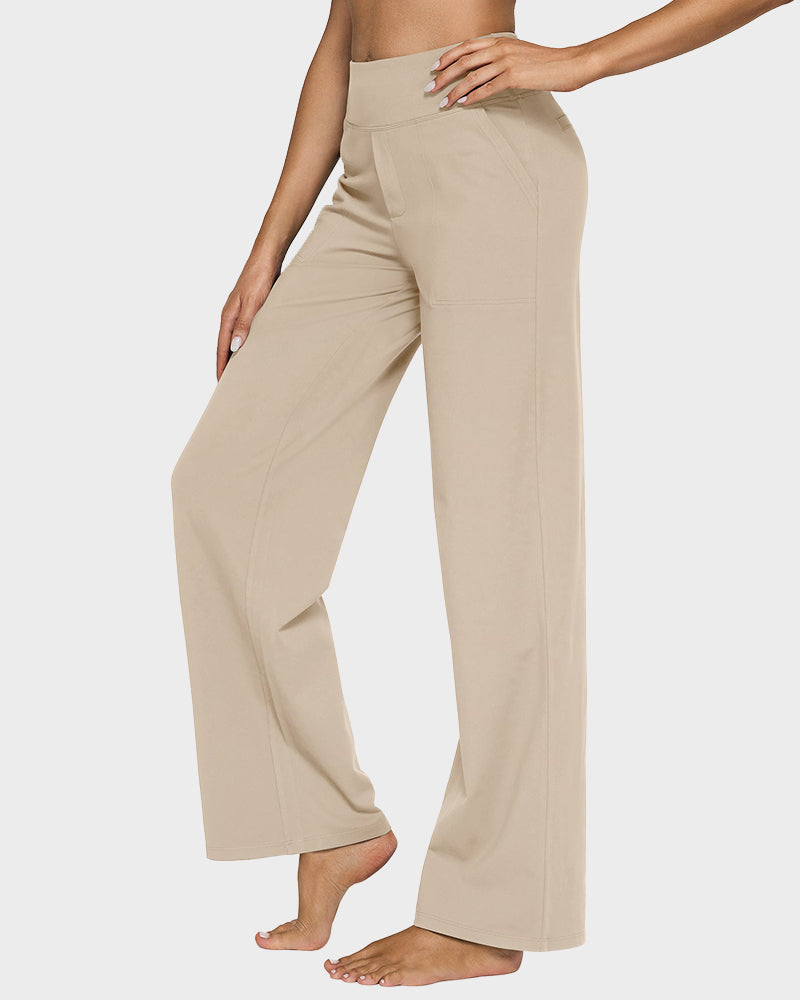 Loose High-Waisted Business Wide-Leg Yoga Pants