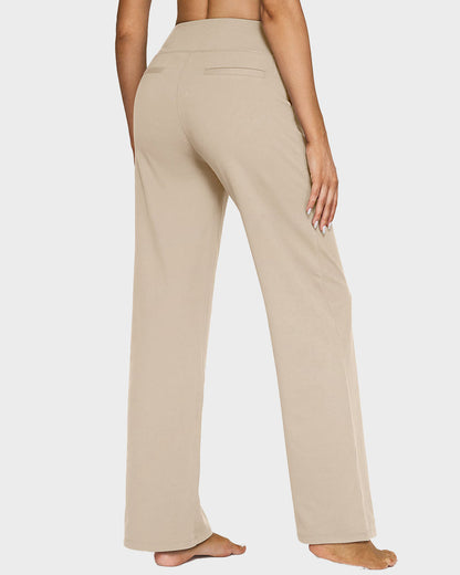 Loose High-Waisted Business Wide-Leg Yoga Pants