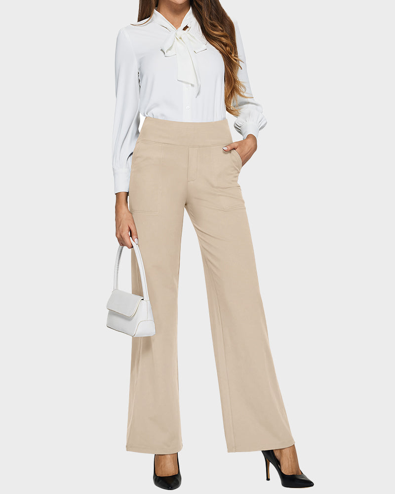 Loose High-Waisted Business Wide-Leg Yoga Pants