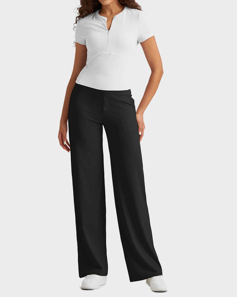 Loose High-Waisted Business Wide-Leg Yoga Pants