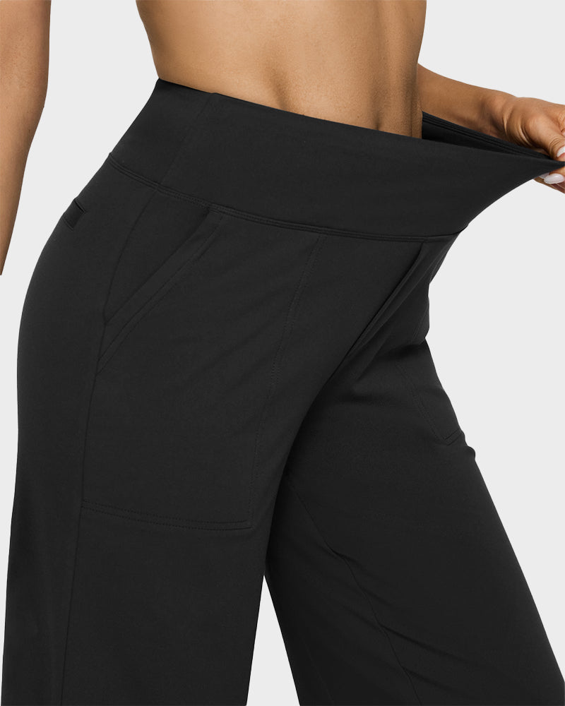 Loose High-Waisted Business Wide-Leg Yoga Pants