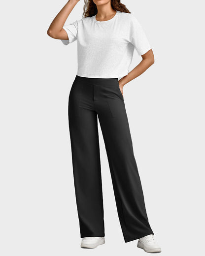 Loose High-Waisted Business Wide-Leg Yoga Pants