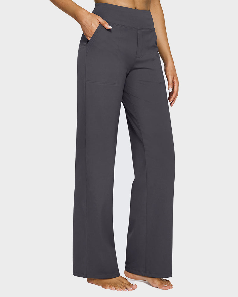 Loose High-Waisted Business Wide-Leg Yoga Pants
