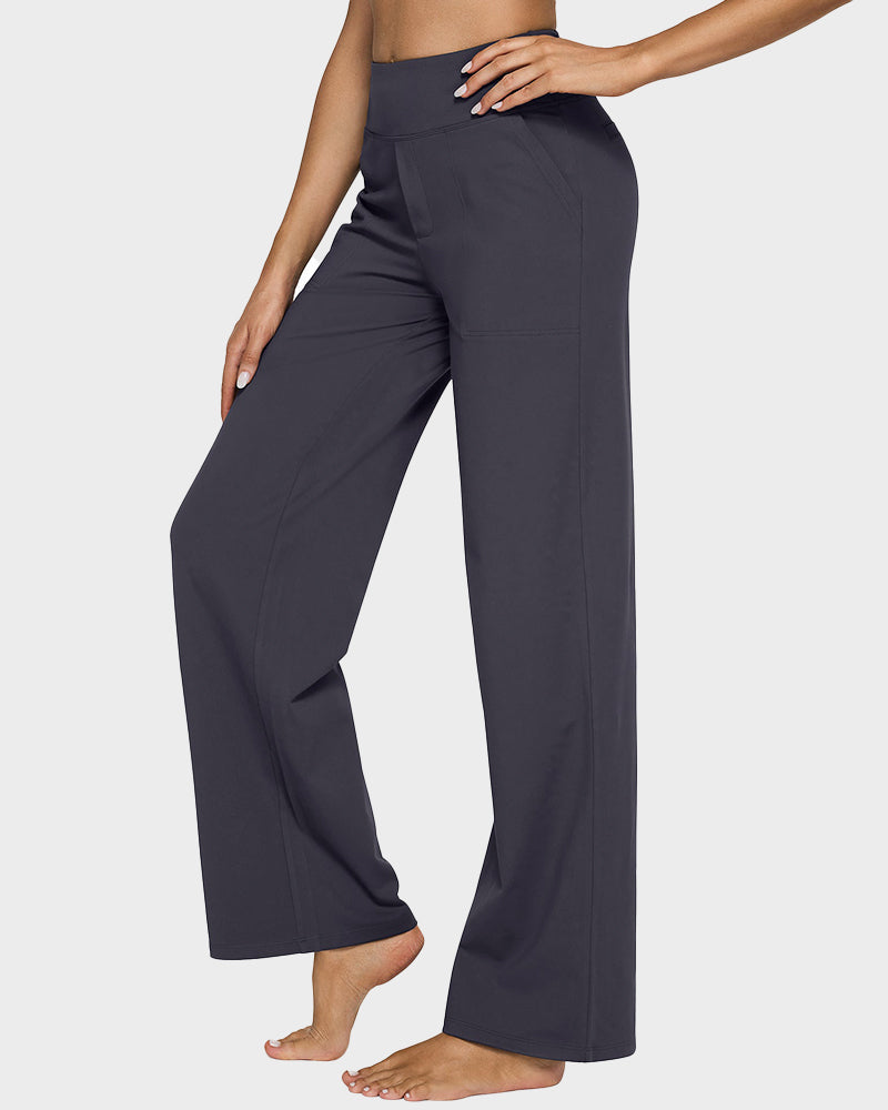Loose High-Waisted Business Wide-Leg Yoga Pants