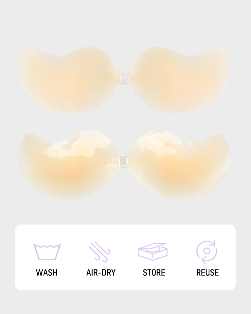 Ultra-Thin Mango-Shape Silicone Adhesive Bra (2 Pairs)